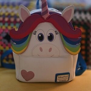 Loungefly Disney Unicorn Backpack - White and Rainbow